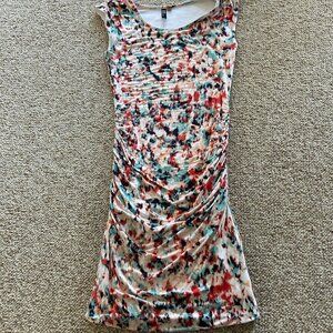 Kut from the Kloth Abstract Floral Shirred Dress XS – Boho Chic